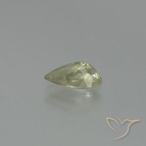 Diaspore Couleur Changeant Jaune clair naturelle En forme de poire, 1.26 ct, SI