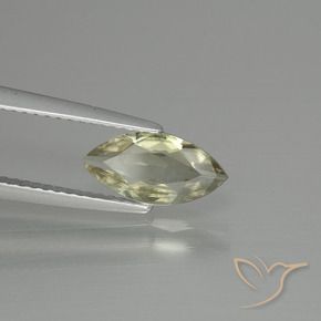 Diaspore Couleur Changeant Jaune doré très clair naturelle Marquise, 1.00 ct, VVS-VS