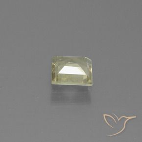 Diaspore Couleur Changeant Jaune très pâle naturelle Carré, 0.68 ct, VS-SI