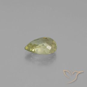 Diaspore Couleur Changeant Jaune très pâle naturelle En forme de poire, 3.24 ct, VS-SI