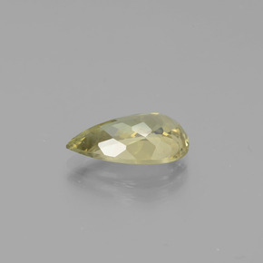 Diaspore Couleur Changeant Jaune très pâle naturelle En forme de poire, 3.30 ct, VS