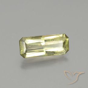 Diaspore à changement de couleur jaune naturelle taille émeraude, 3,65 ct, SI