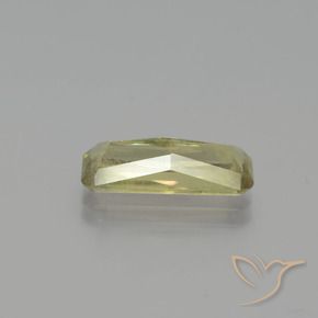 Diaspore à changement de couleur jaune naturelle taille émeraude, 3,65 ct, SI