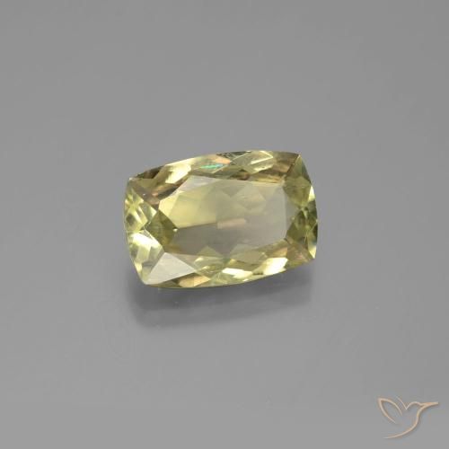 Diaspore Couleur Changeant Jaune moyen naturelle Coussin, 4.89 ct, SI