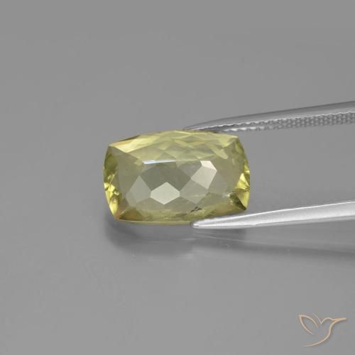 Diaspore Couleur Changeant Jaune moyen naturelle Coussin, 4.89 ct, SI
