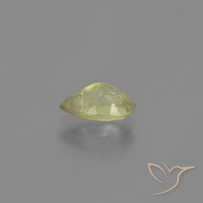 Diaspore Couleur Changeant Jaune très clair naturelle En forme de poire, 1.13 ct, VS-SI