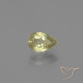 Diaspore Couleur Changeant Jaune très clair naturelle En forme de poire, 1.10 ct, VS