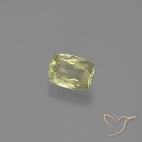 Diaspore Couleur Changeant Jaune très clair naturelle Coussin, 1.18 ct, VS