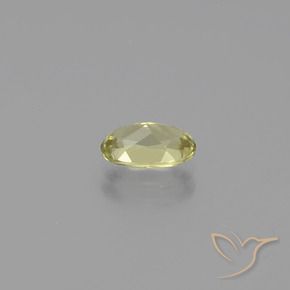 Diaspore à changement de couleur jaune naturelle coupe ovale, 1,14 ct, VVS-VS