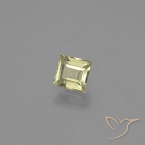 Diaspore Couleur Changeant Jaune très pâle naturelle Carré, 0.83 ct, VVS-VS