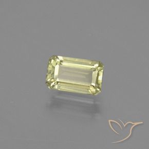 Diaspore Couleur Changeant Jaune très clair naturelle Octogone / coupe Émeraude, 0.93 ct, VVS-VS