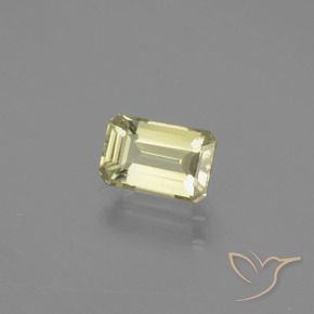 Diaspore Couleur Changeant Jaune très pâle naturelle Octogone / coupe Émeraude, 0.89 ct, VVS-VS