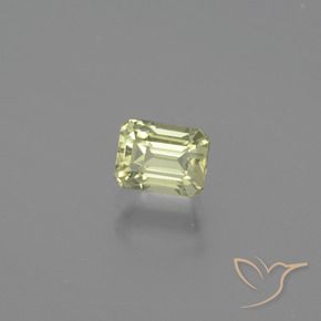 Diaspore Couleur Changeant Jaune très pâle naturelle Octogone / coupe Émeraude, 0.92 ct, VVS-VS