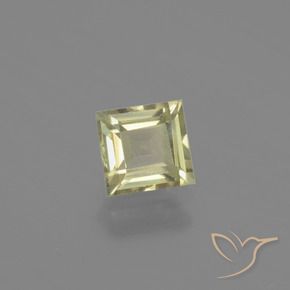 Diaspore Couleur Changeant Jaune très clair naturelle Carré, 0.97 ct, VVS-VS