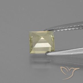 Diaspore Couleur Changeant Jaune très clair naturelle Carré, 0.97 ct, VVS-VS
