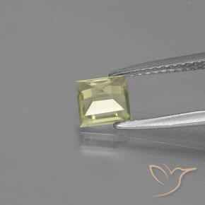 Diaspore Couleur Changeant Jaune très clair naturelle Carré, 0.81 ct, VS