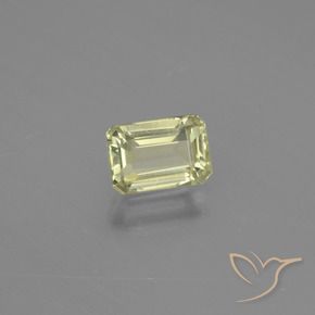 Diaspore Couleur Changeant Jaune doré clair naturelle Octogone / coupe Émeraude, 0.96 ct, VVS-VS
