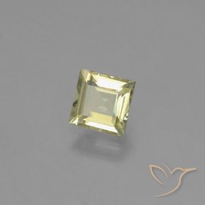 Diaspore Couleur Changeant Jaune clair naturelle Carré, 0.78 ct, VVS-VS