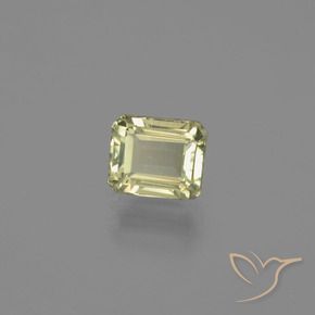 Diaspore Couleur Changeant Jaune très clair naturelle Octogone / coupe Émeraude, 0.94 ct, VVS-VS