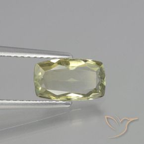 Diaspore Couleur Changeant Jaune très clair naturelle Coussin, 1.26 ct, VVS-VS