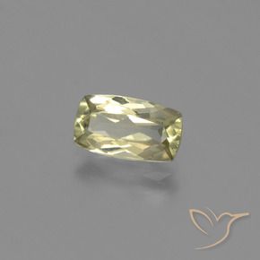 Diaspore à changement de couleur jaune naturelle coupe coussin, 1,27 ct, VVS-VS