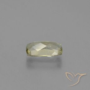 Diaspore à changement de couleur jaune naturelle coupe coussin, 1,27 ct, VVS-VS