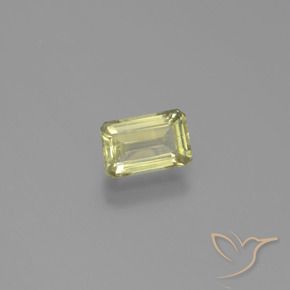 Diaspore Couleur Changeant Jaune clair naturelle Octogone / coupe Émeraude, 1.05 ct, VS