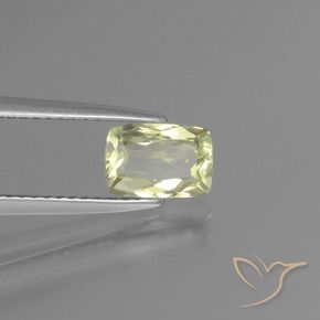 Diaspore Couleur Changeant Jaune très clair naturelle Coussin, 1.13 ct, VVS