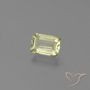 Diaspore Couleur Changeant Jaune très clair naturelle Octogone / coupe Émeraude, 1.18 ct, VS