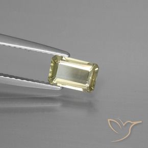 Diaspore Couleur Changeant Vert jaunâtre naturelle Octogone / coupe Émeraude, 0.84 ct, VS