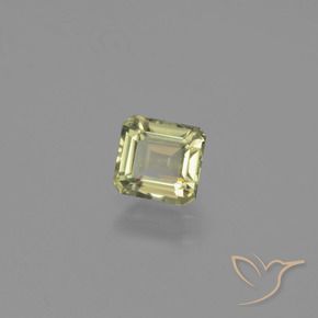 Diaspore Couleur Changeant Jaune très clair naturelle Octogone / coupe Émeraude, 1.12 ct, VS