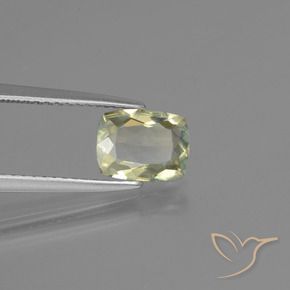 Diaspore Couleur Changeant Jaune clair naturelle Coussin, 1.14 ct, VS