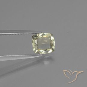 Diaspore Couleur Changeant Jaune très clair naturelle Coussin, 1.05 ct, VVS-VS