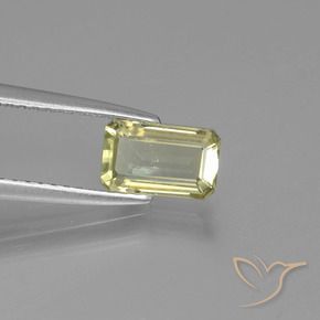 Diaspore Couleur Changeant Jaune très clair naturelle Octogone / coupe Émeraude, 0.93 ct, VS