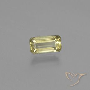 Diaspore Couleur Changeant Vert jaunâtre naturelle Octogone / coupe Émeraude, 0.95 ct, VS