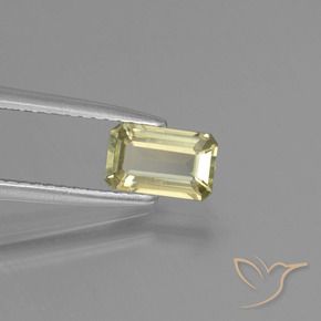Diaspore Couleur Changeant Jaune très clair naturelle Octogone / coupe Émeraude, 0.84 ct, VS