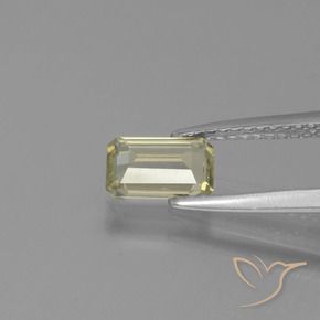 Diaspore Couleur Changeant Jaune très clair naturelle Octogone / coupe Émeraude, 0.84 ct, VS
