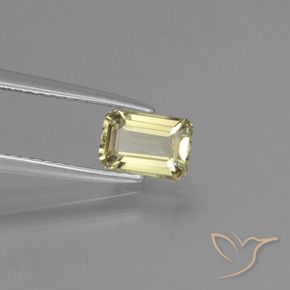 Diaspore Couleur Changeant Jaune clair naturelle Octogone / coupe Émeraude, 0.88 ct, VS