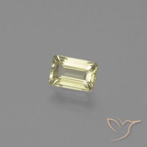 Diaspore Couleur Changeant Jaune clair naturelle Octogone / coupe Émeraude, 0.82 ct, VVS-VS
