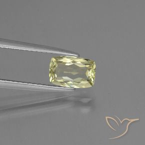 Diaspore Couleur Changeant Jaune clair naturelle Coussin, 1.39 ct, VS