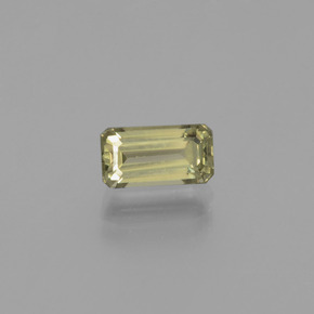 Diaspore à changement de couleur jaune naturelle taille émeraude, 1,60 ct, VS