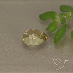 Diaspore Couleur Changeant Jaune clair naturelle En forme de poire, 1.05 ct, VS