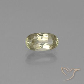 Diaspore Couleur Changeant Jaune clair naturelle ovale, 1.04 ct, VVS-VS