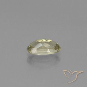 Diaspore Couleur Changeant Jaune clair naturelle ovale, 1.04 ct, VVS-VS