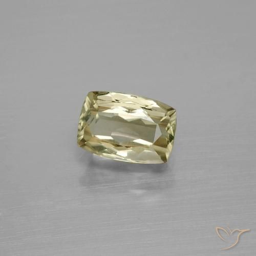 Diaspore à changement de couleur jaune naturelle coupe coussin, 1,20 ct, VVS-VS
