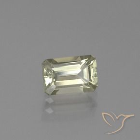 Diaspore Couleur Changeant Jaune très clair naturelle Octogone / coupe Émeraude, 1.31 ct, VVS-VS