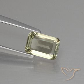 Diaspore Couleur Changeant Jaune très clair naturelle Octogone / coupe Émeraude, 1.04 ct, VVS-VS