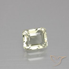 Diaspore Couleur Changeant Vert jaune léger naturelle Octogone / coupe Émeraude, 1.19 ct, VVS-VS