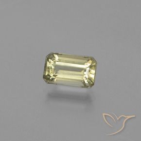 Diaspore Couleur Changeant Jaune clair naturelle Octogone / coupe Émeraude, 1.25 ct, VS