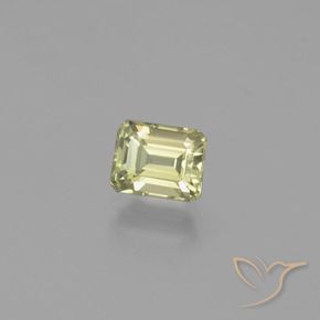 Diaspore Couleur Changeant Jaune clair naturelle Octogone / coupe Émeraude, 1.11 ct, VS